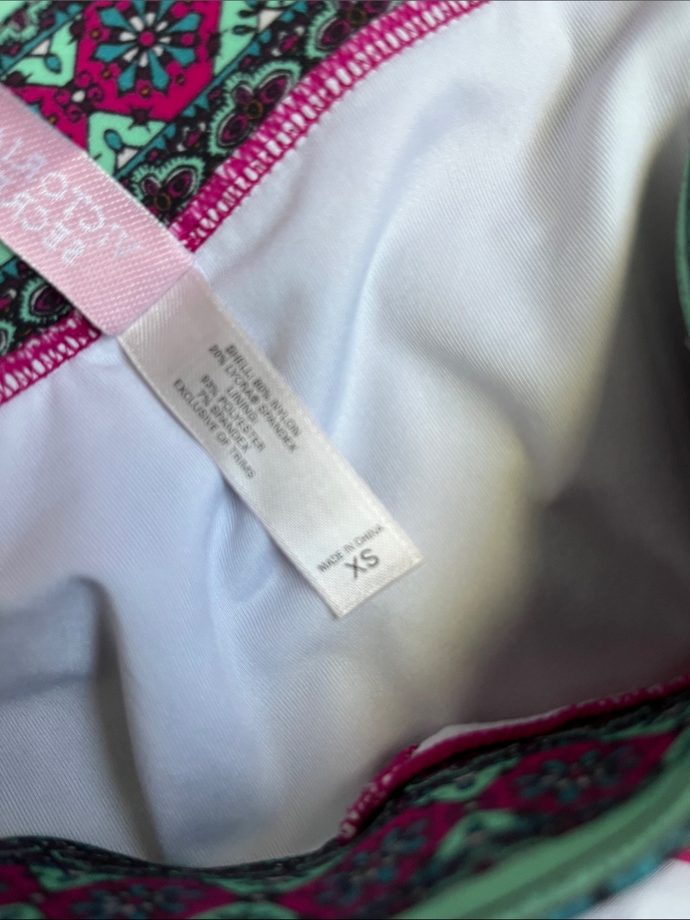 Victoria’s Secret Pink Paisley Print Bikini Bottoms with Patterned Waistband - Picture 3 of 4